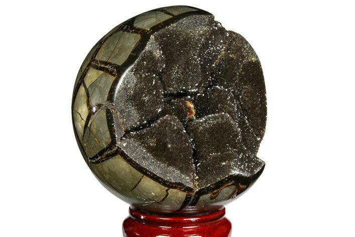 Polished Septarian Geode Sphere - Madagascar #156608